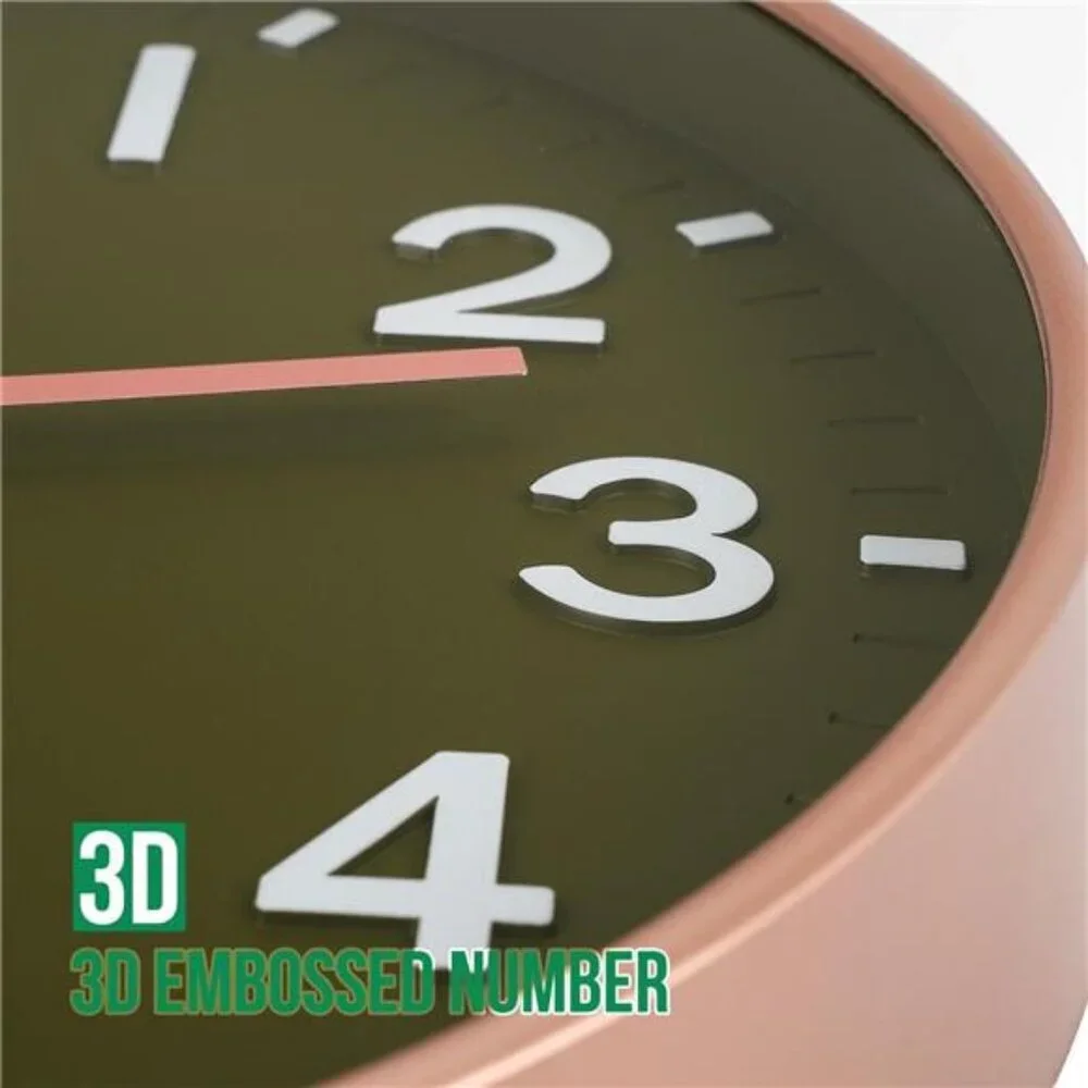 Wall Clocks Battery Operated,12 inch Silent Non Ticking Modern Wall